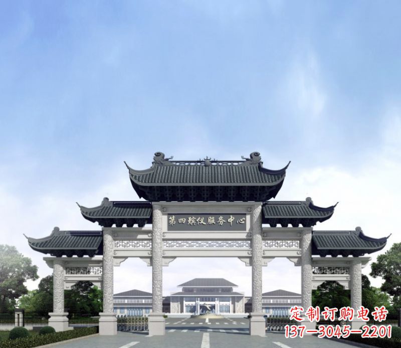 达州五门景观石牌坊