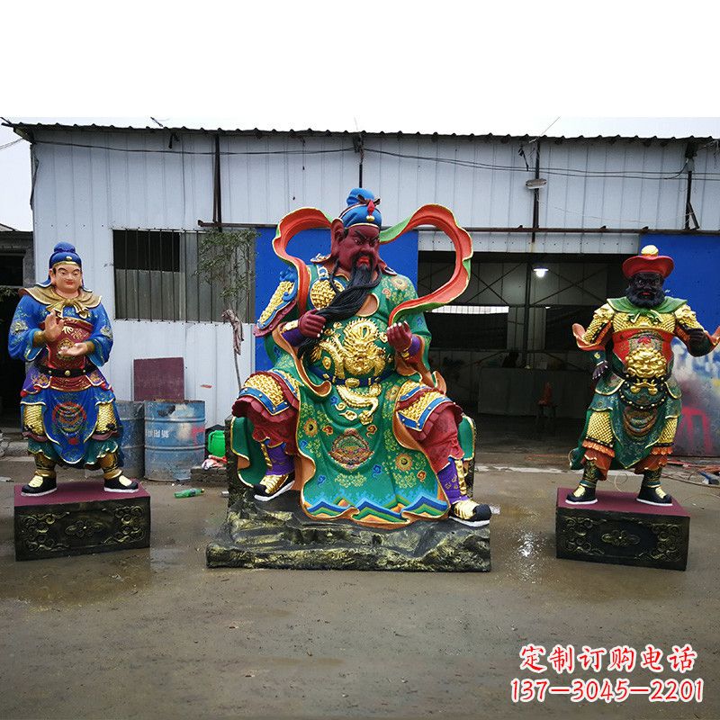 达州武财神关公彩绘雕塑