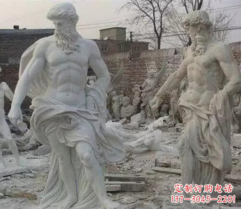 达州西方阿基米德人物石雕