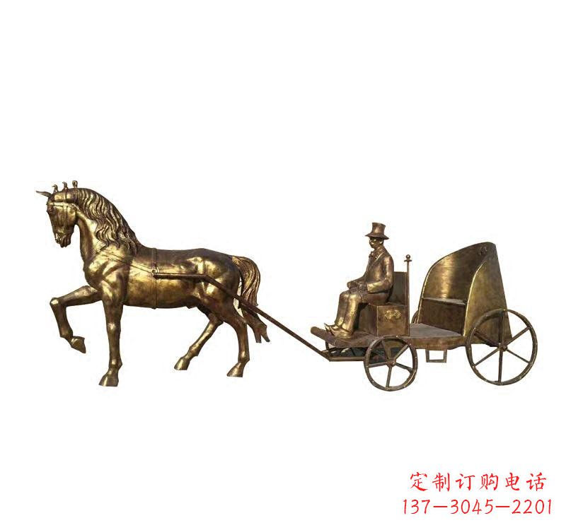达州西方马车铜雕