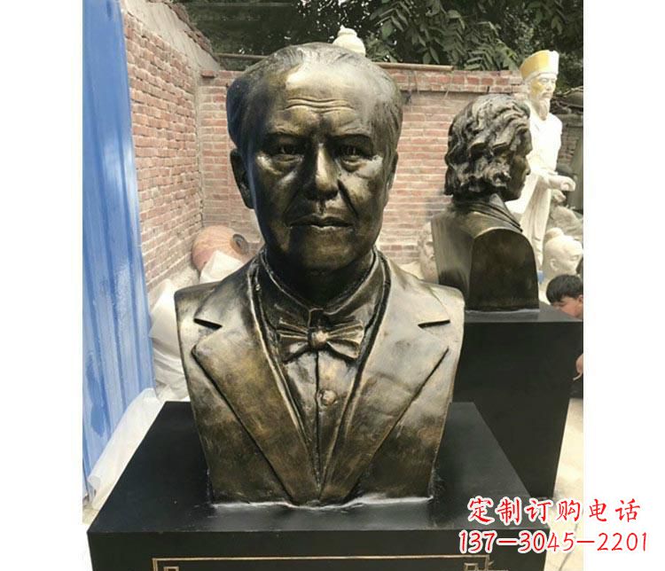 达州西方名人爱迪生胸像铜雕