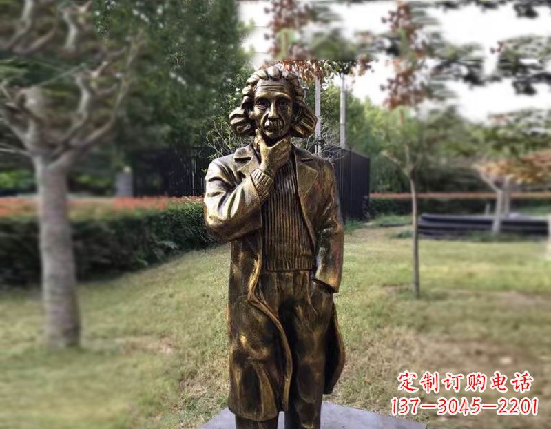 达州西方名人爱因斯坦铜雕