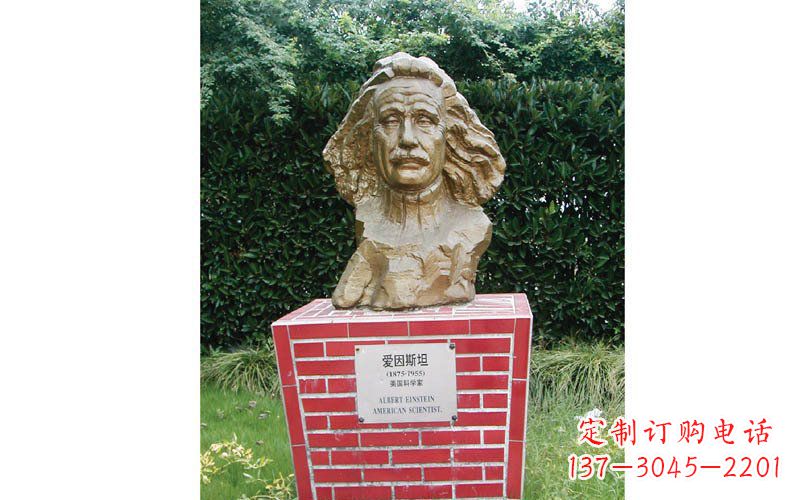 达州西方名人爱因斯坦头像铜雕