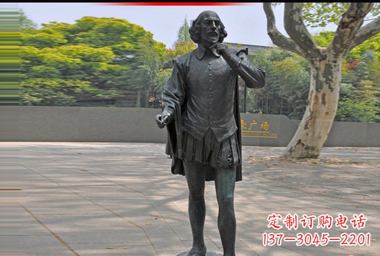 达州西方名人莎士比亚铜雕