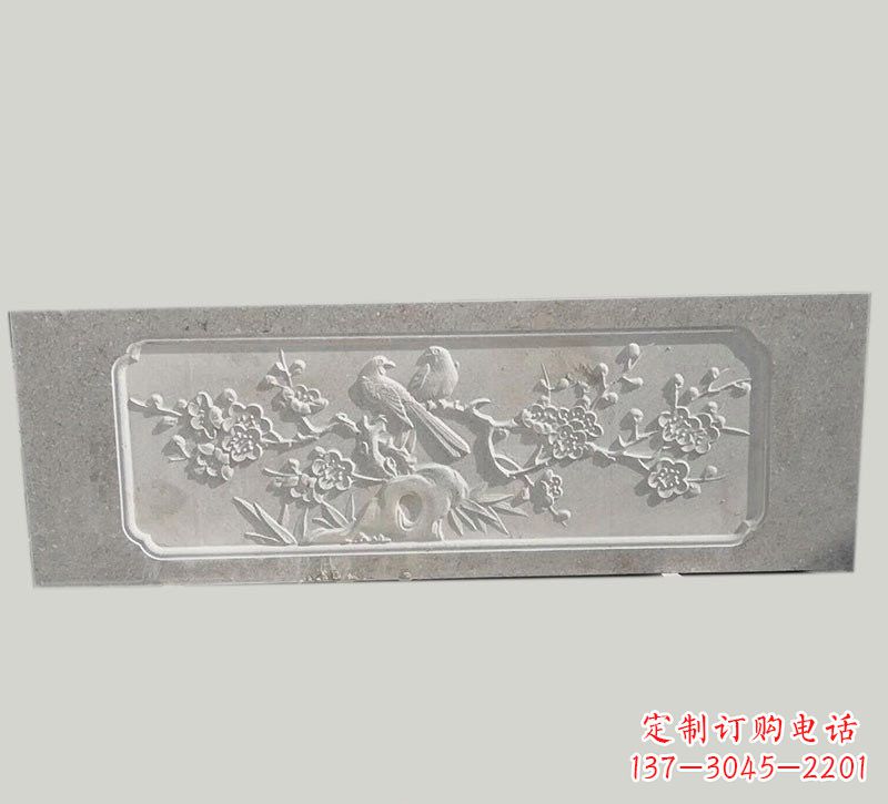 达州喜鹊登梅浮雕石栏板