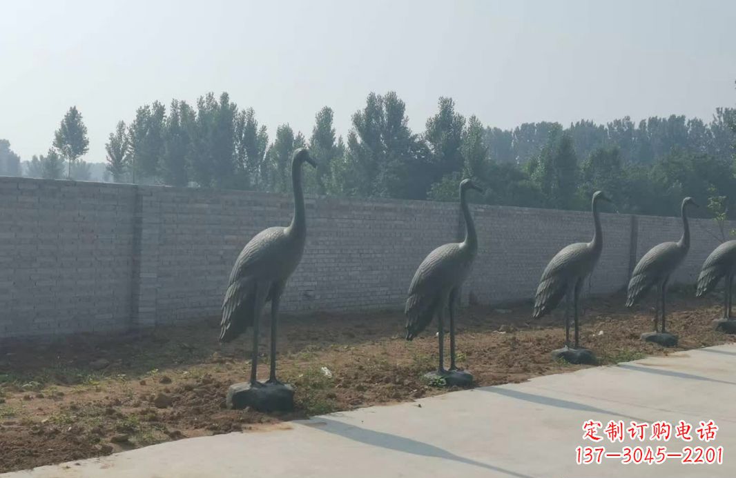达州仙鹤抽象铜雕