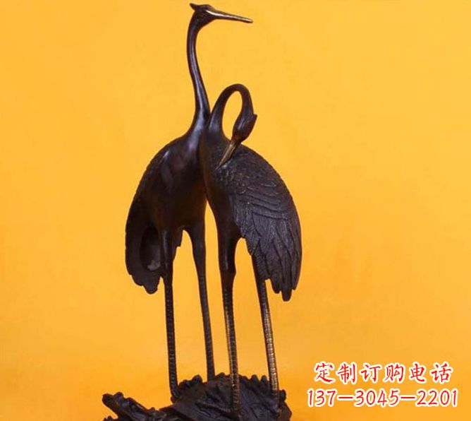 达州仙鹤雕塑铜