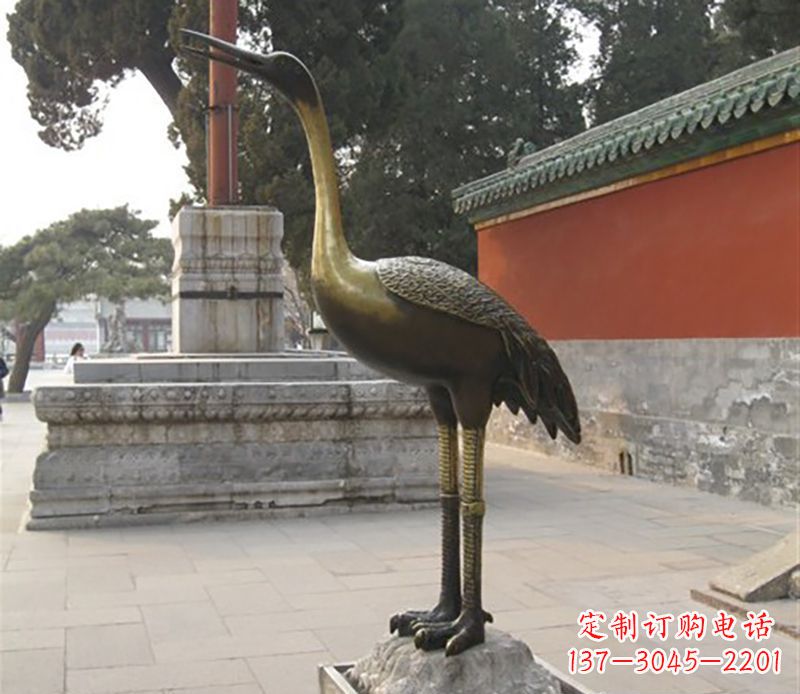 达州仙鹤动物铜雕 (2)