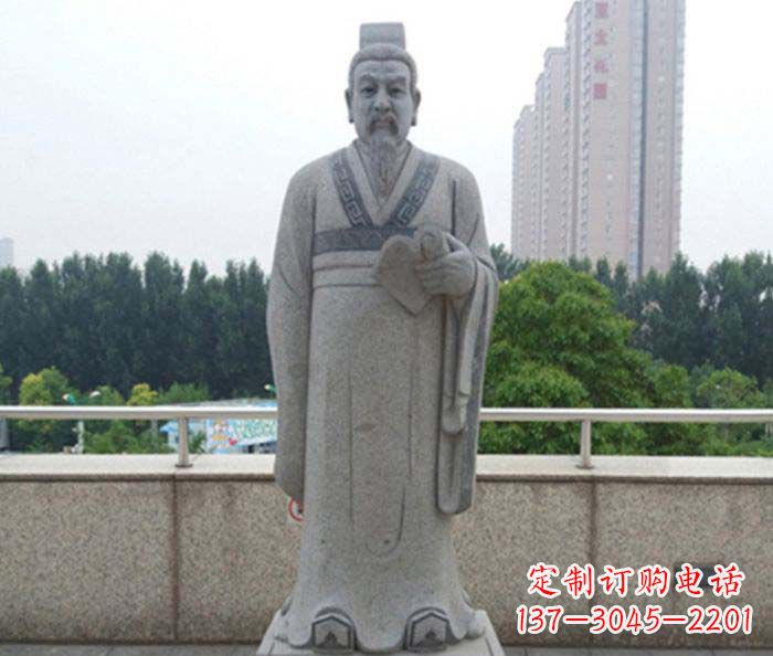 达州先秦法家代表人物商鞅石雕