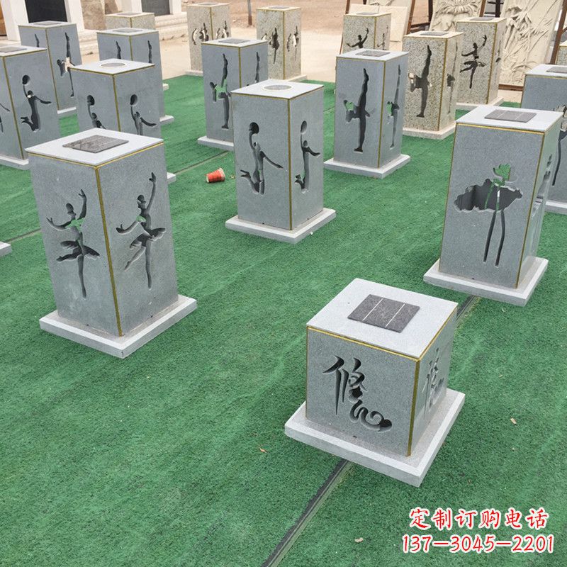 达州现代镂花石灯