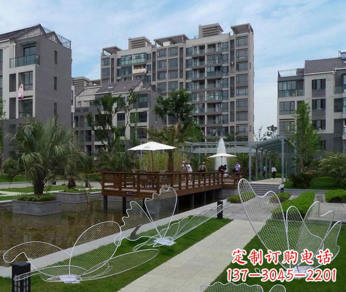达州小区不锈钢镂空蝴蝶雕塑