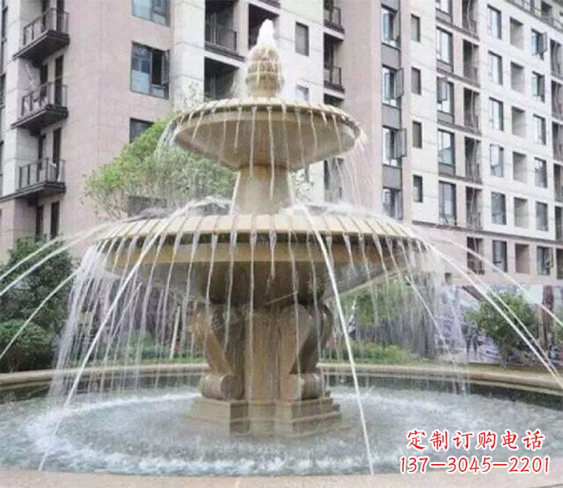达州小区大型喷泉景观石雕