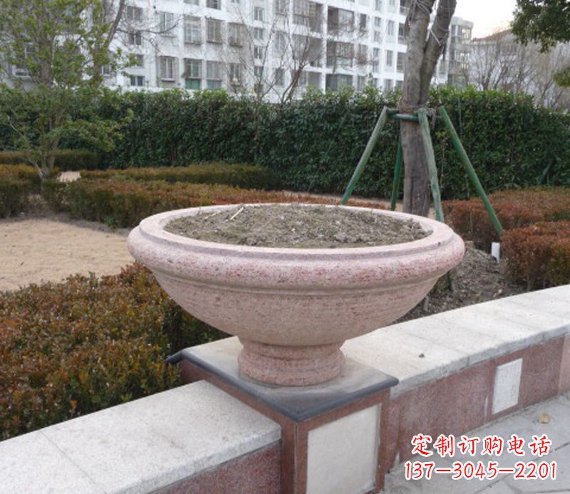 达州小区花盆石雕
