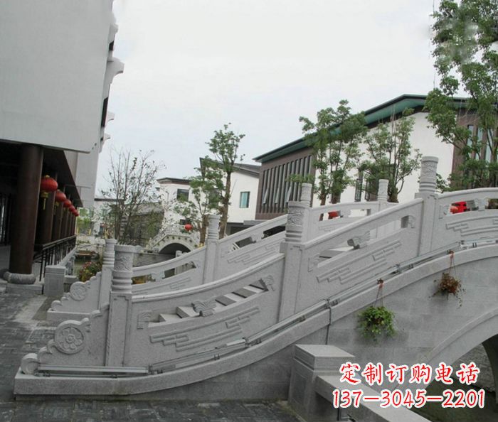 达州小区景观大理石拱桥