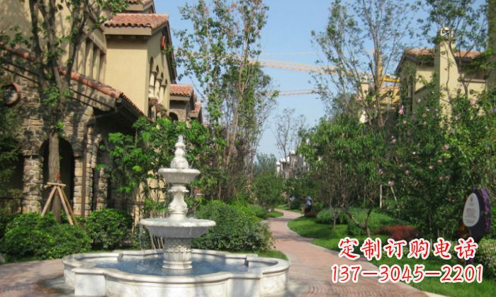 达州小区景观大理石喷泉石雕 (5)