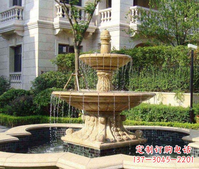 达州小区景观大型喷泉石雕 (2)