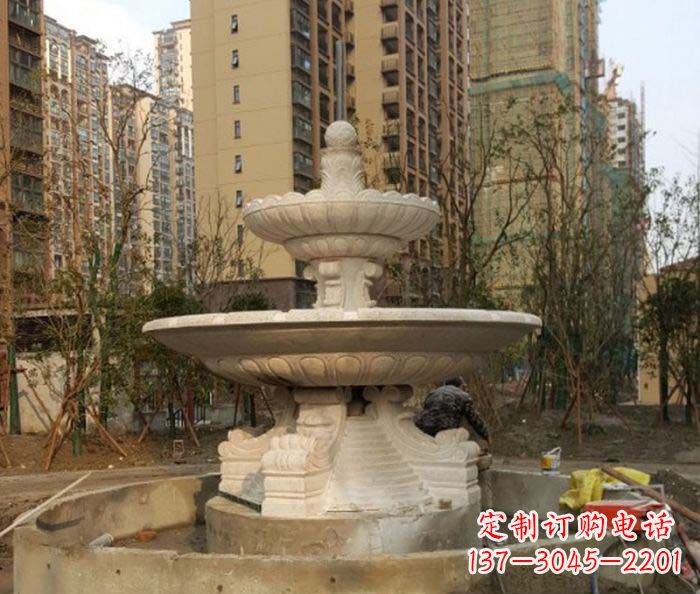 达州小区景观大型喷泉石雕 (3)