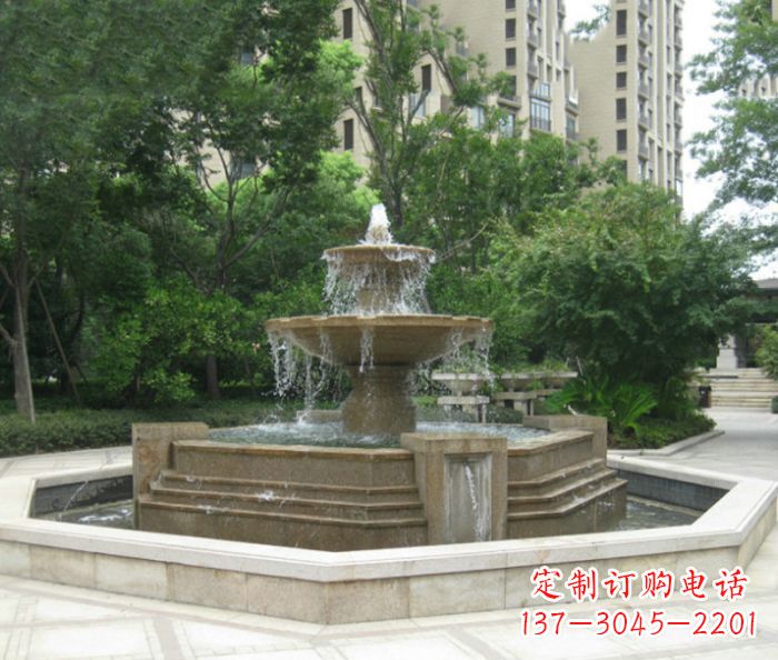 达州小区景观大型喷泉石雕 (7)
