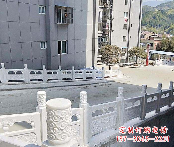 达州小区景观汉白玉石雕栏板