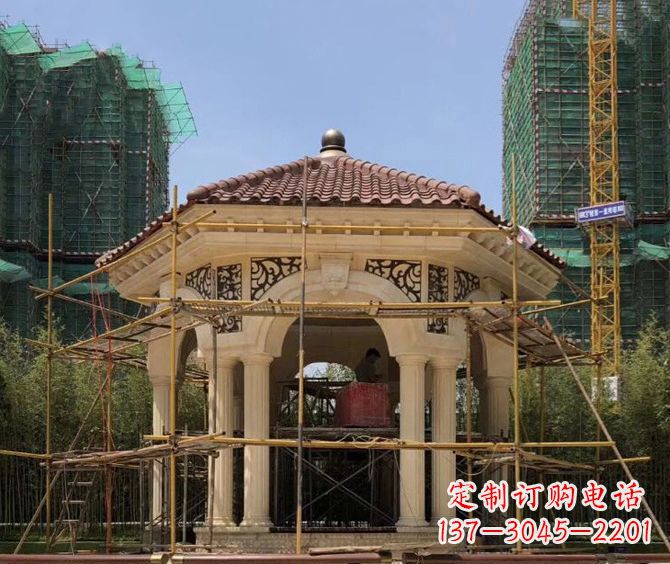 达州小区景观欧式凉亭石雕