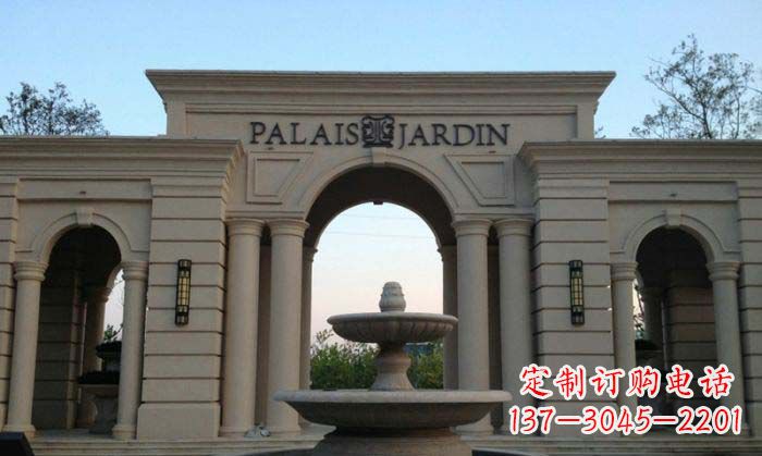 达州小区门口景观大理石喷泉石雕