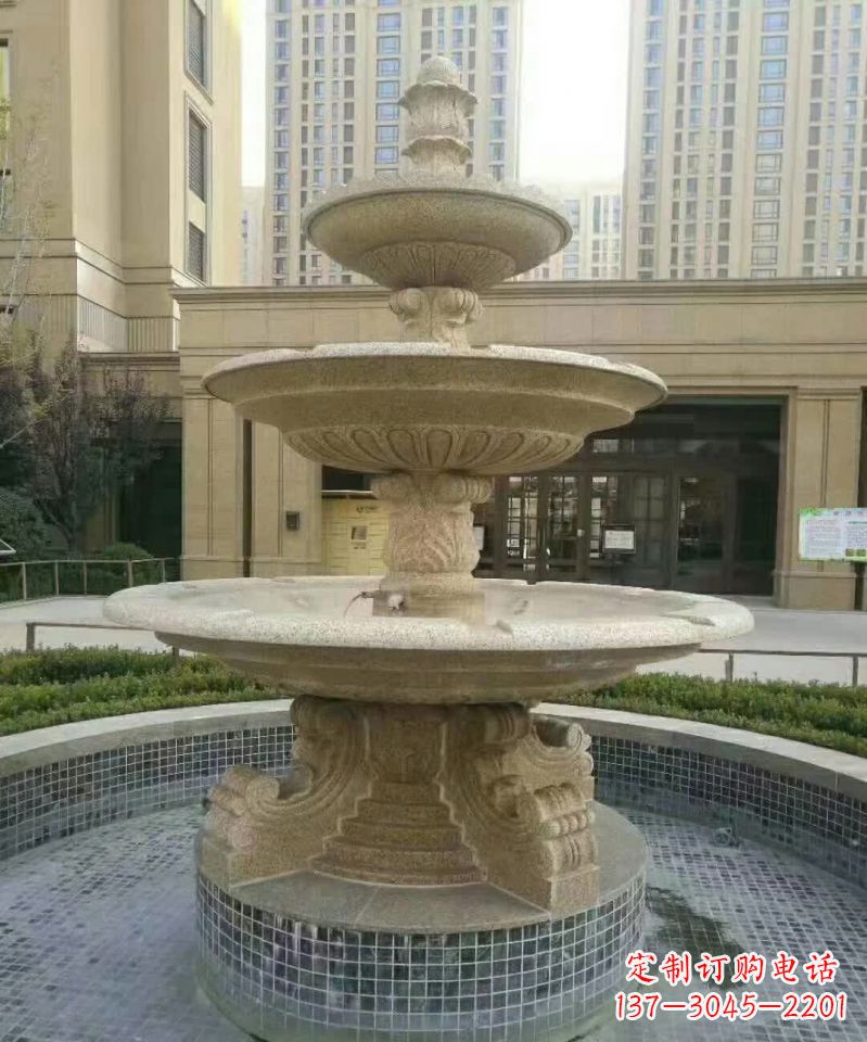 达州小区喷泉石雕 (2)