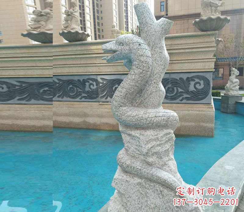 达州小区十二生肖雕塑动物石雕