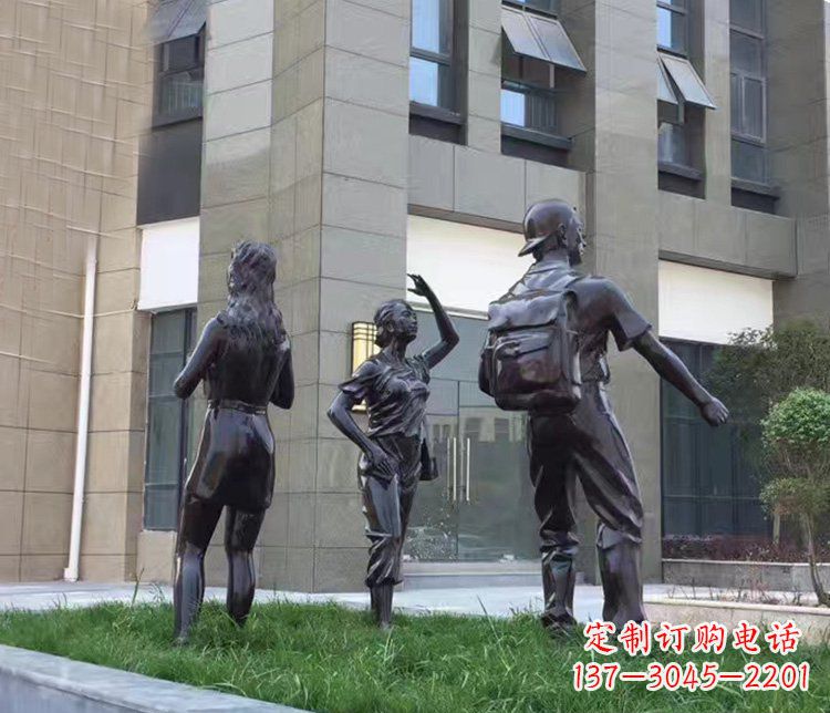 达州小区铜雕美女人物雕塑