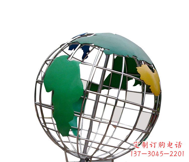 达州校园不锈钢地球仪摆件雕塑