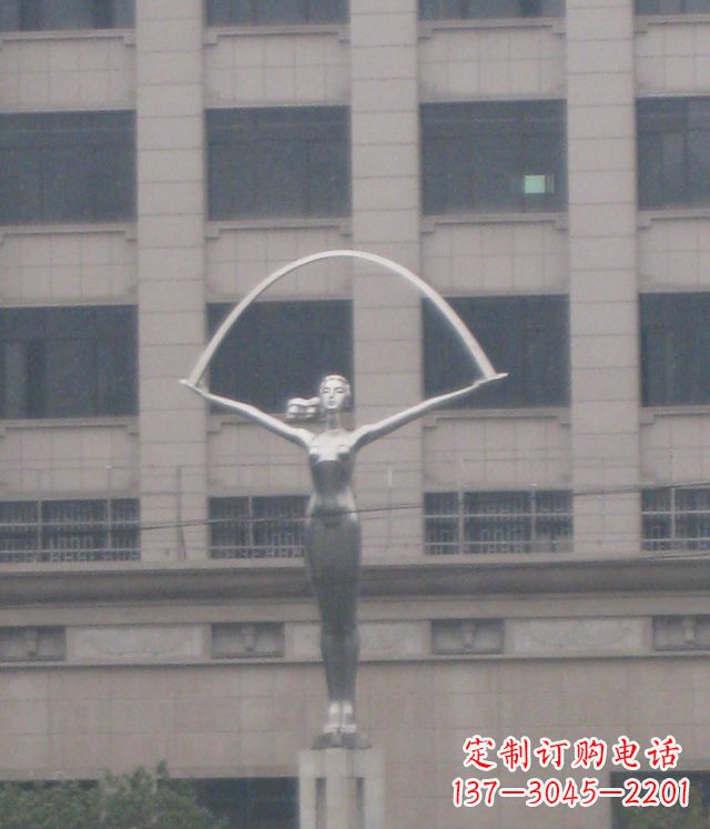 达州校园不锈钢女孩雕塑