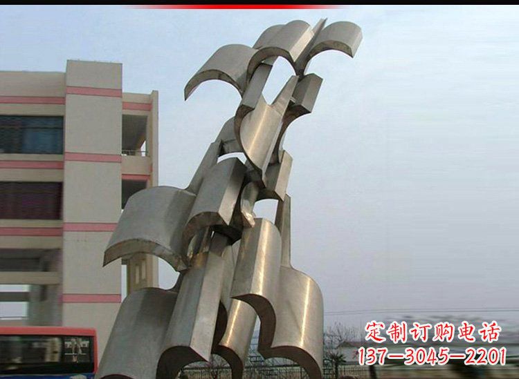 达州校园不锈钢书本景观雕塑