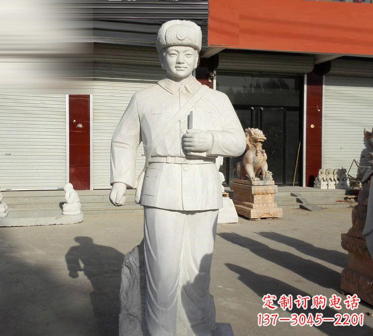 达州校园大理石立式雷锋雕塑