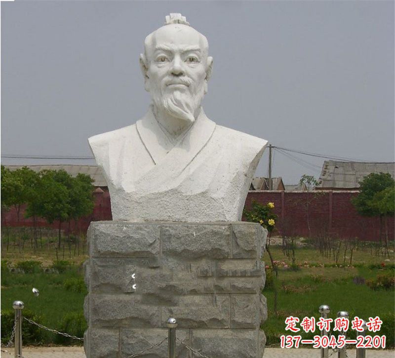达州校园大理石张衡雕塑