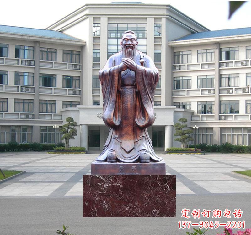 达州校园雕塑孔子 (2)