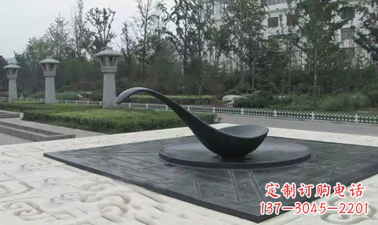 达州校园古代指南针司南铜雕