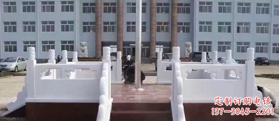 达州校园汉白玉升旗台石雕