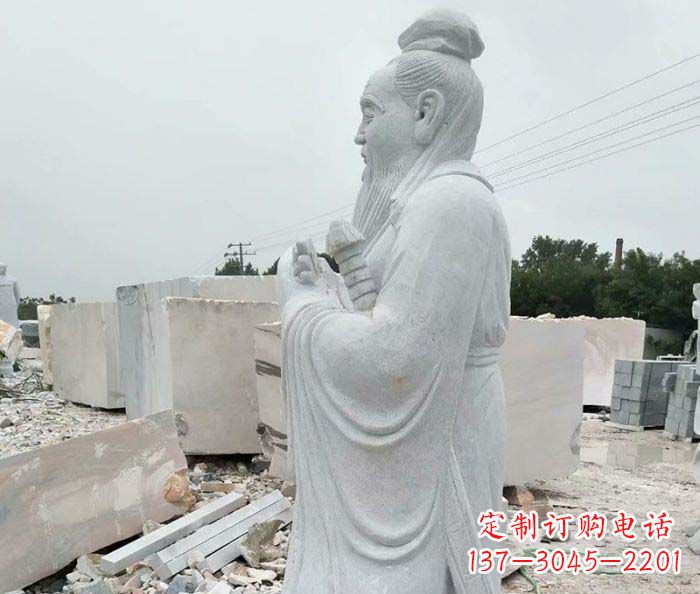 达州校园景观孔子石雕