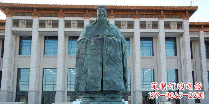 达州校园孔子景观铜雕