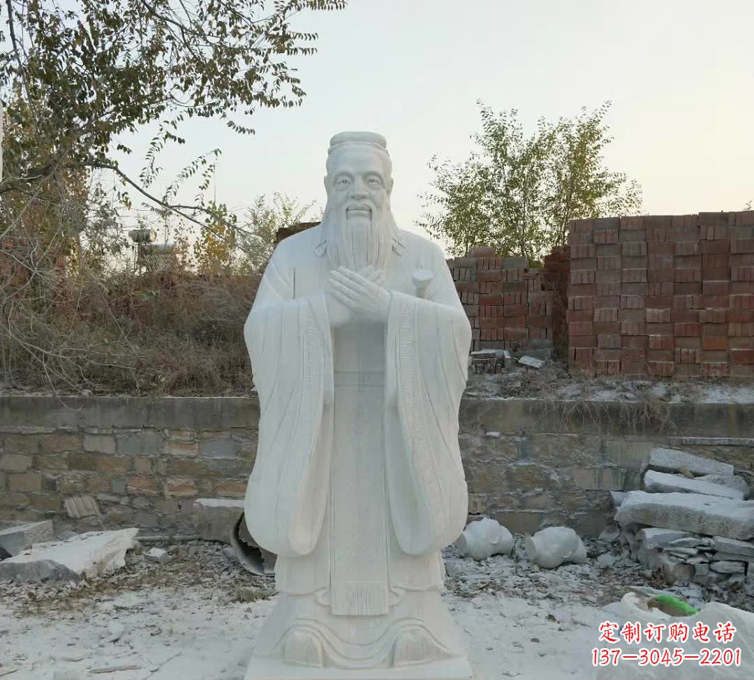 达州校园礼仪孔子石雕