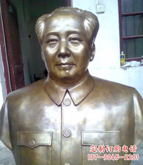 达州校园毛主席胸像伟人铜雕