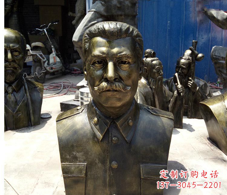 达州校园名人斯大林胸像铜雕