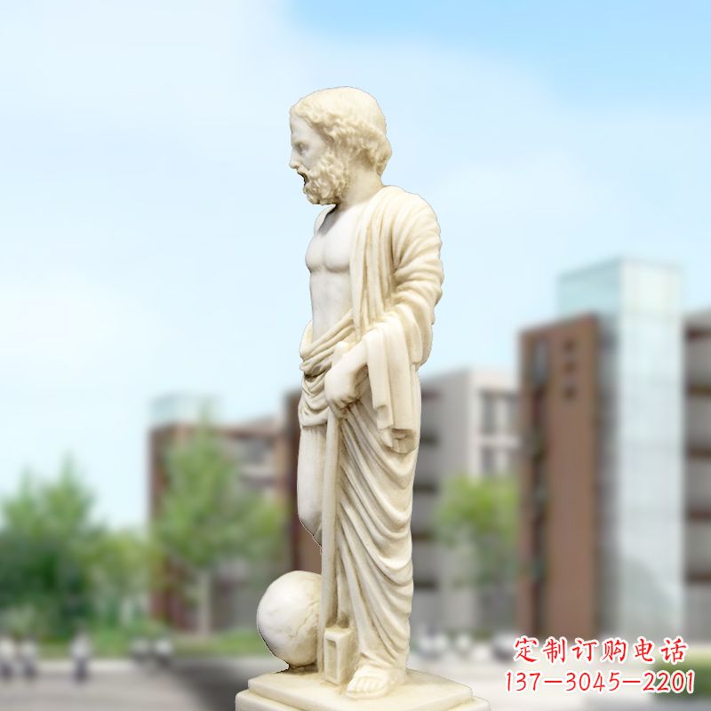 达州校园名人著名物理学家阿基米德石雕塑像