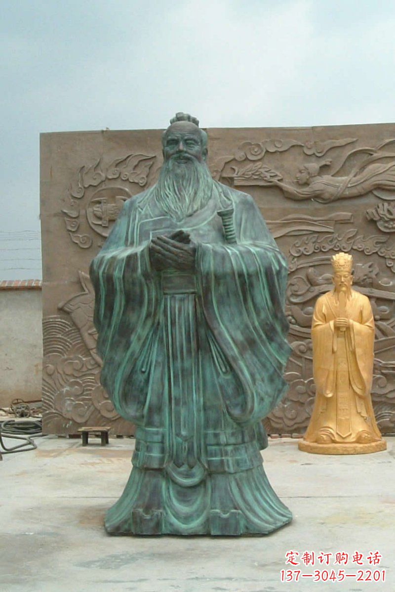 达州校园青铜仿古孔子