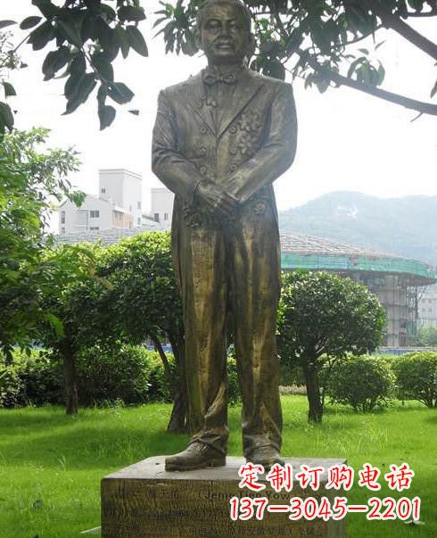 达州校园人物詹天佑铜雕