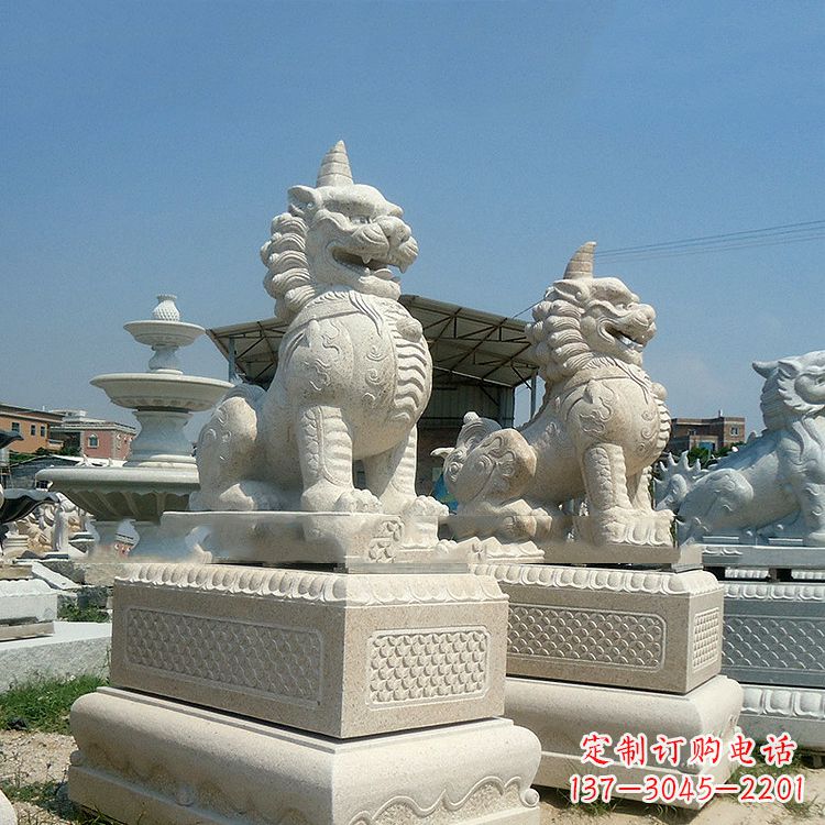达州獬豸 石雕 独角兽-法院大门神兽雕塑