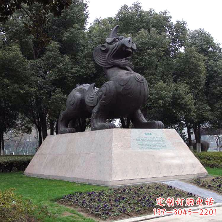 达州獬豸神兽雕塑-公园上古神兽景观雕塑
