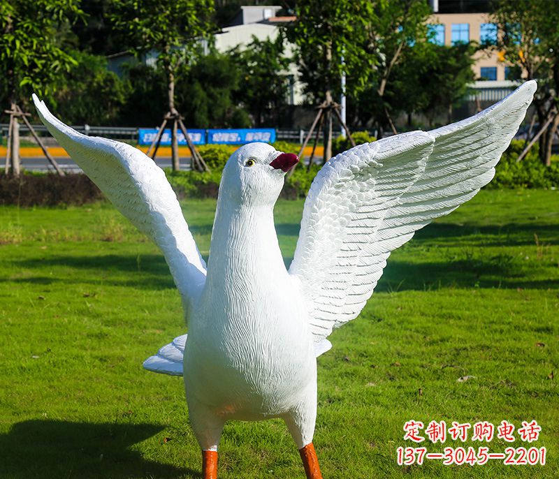 达州新县和平鸽雕塑