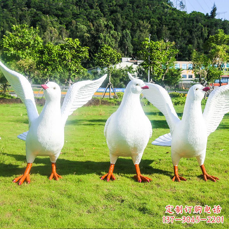 达州信阳师院和平鸽雕塑