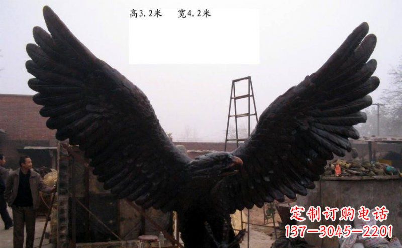 达州雄鹰展翅老鹰铜雕