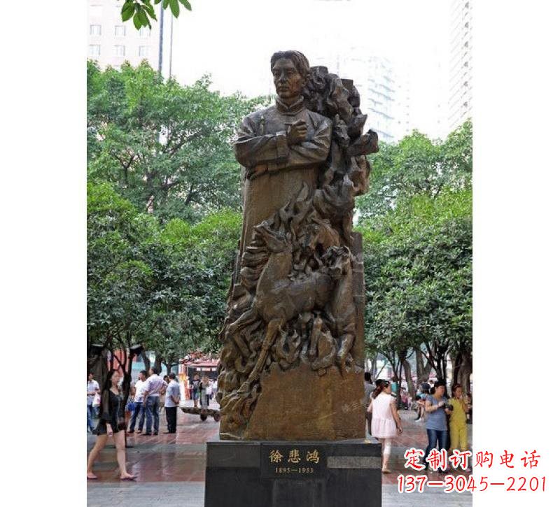 达州徐悲鸿铜雕